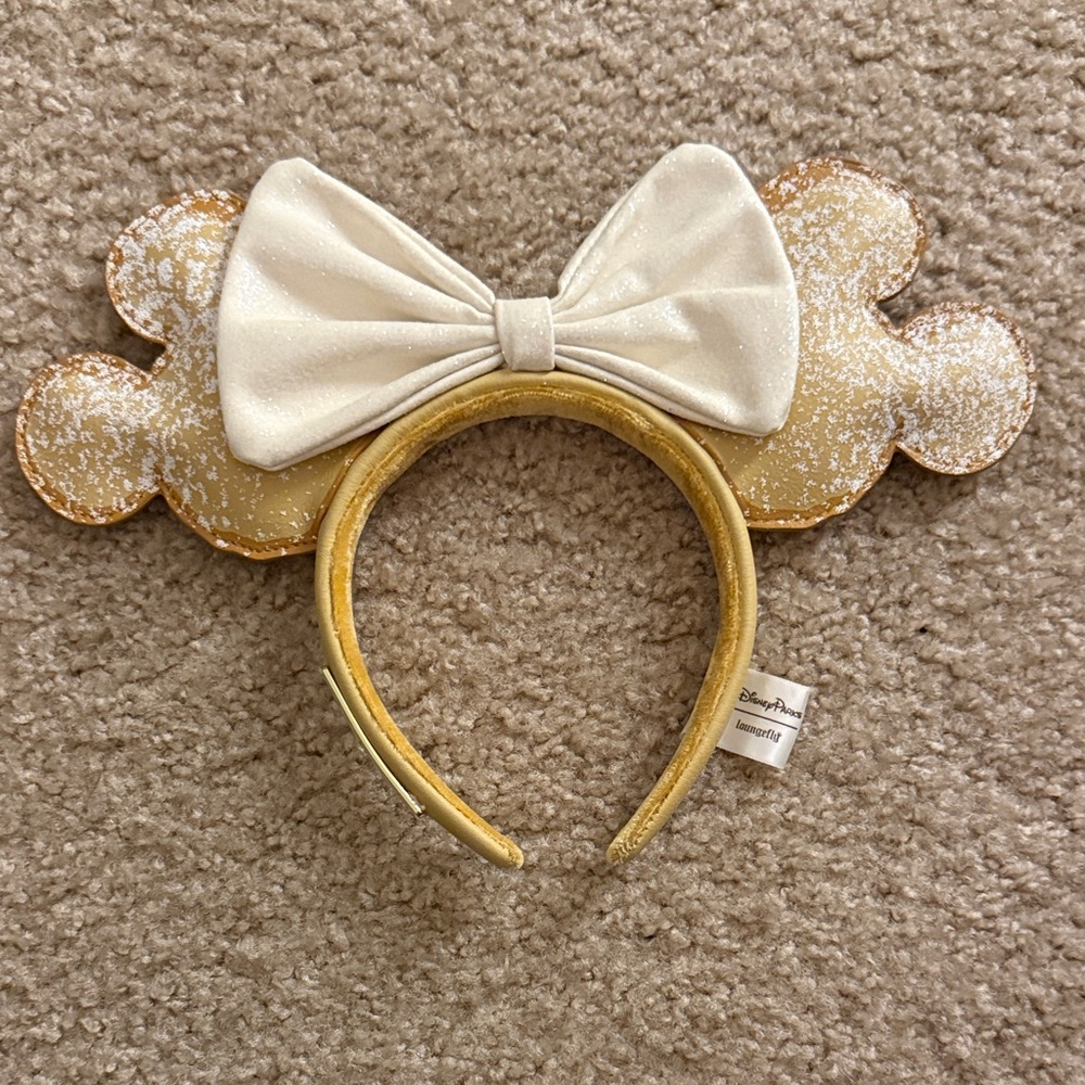 Disney Sparkling Gold and Cream Minnie Mouse Headband Beignet All Day